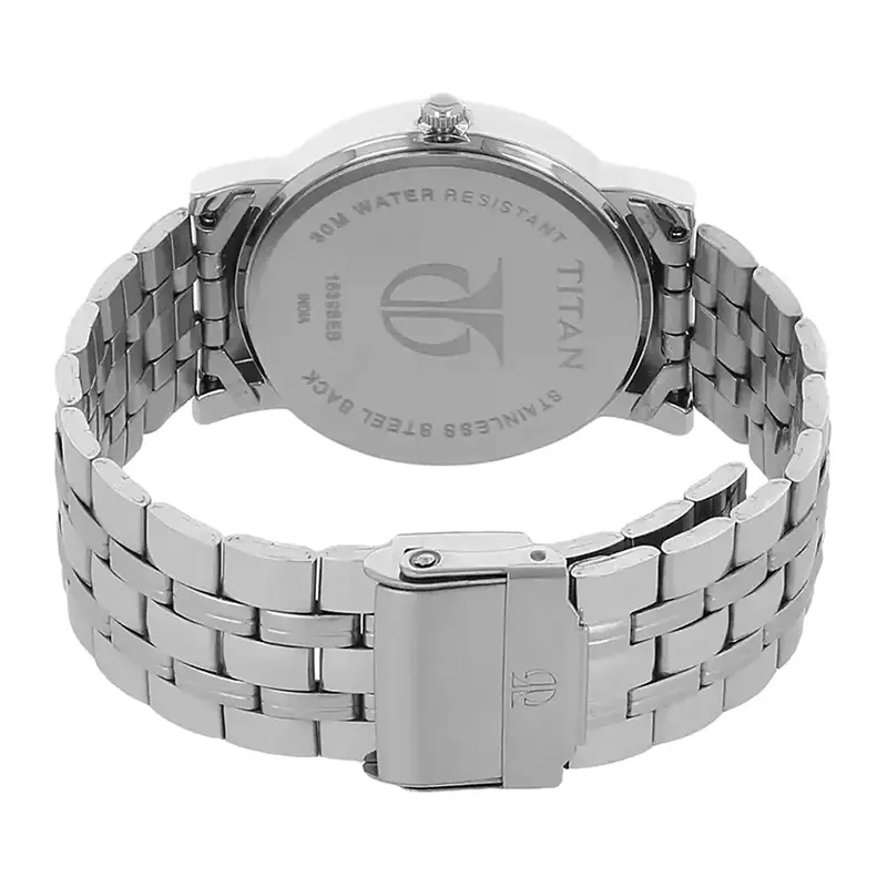 Titan Karishma Silver Stainless steel Men's Watch | 1639SM01